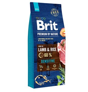 Karma dla psa BRIT Premium By Nature Jagnięcina z ryżem 15 kg