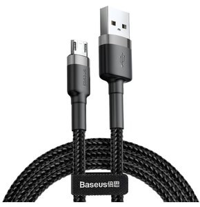 Kabel USB - Micro USB BASEUS Cafule 0.5 m Czarno-szary