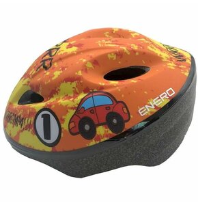 Kask rowerowy ENERO Car Pomarańczowy dla Dzieci (rozmiar L)
