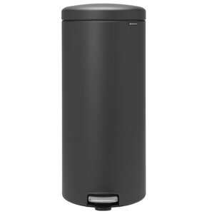 Kosz na śmieci z pedałem BRABANTIA 114663 NewIcon ciche zamykanie, przenośny 30 L Szary