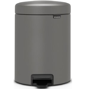 Kosz na śmieci z pedałem BRABANTIA 126284 NewIcon uszczelka przeciwzapachowa, malowany proszkowo 5L Szary
