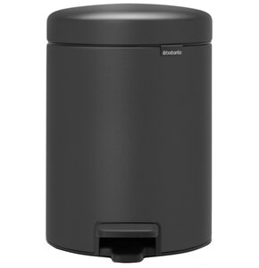 Kosz na śmieci z pedałem BRABANTIA 200489 NewIcon ciche zamykanie, malowany proszkowo 5L Szary