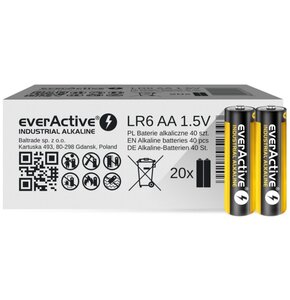 Baterie AA LR6 EVERACTIVE Industrial Alkaline (40 szt.)