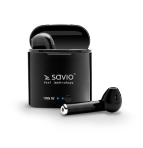 Słuchawki douszne SAVIO TWS-02 Czarny