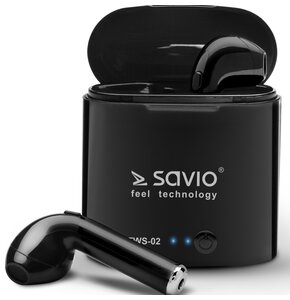 Słuchawki douszne SAVIO TWS-02 Czarny