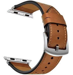 Pasek TECH-PROTECT Leather do Apple Watch 4/5/6/7/8/9/SE/Ultra (42/44/45/49mm) Brązowy