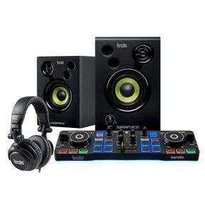 Kontroler DJ HERCULES Starter Kit + Głośniki DJ Monitor 32 + Słuchawki HDP DJ M40.2