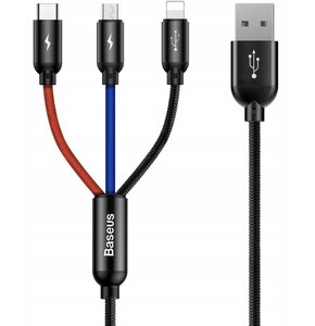 Kabel USB - Lightning/Micro USB/USB-C BASEUS 1.2 m