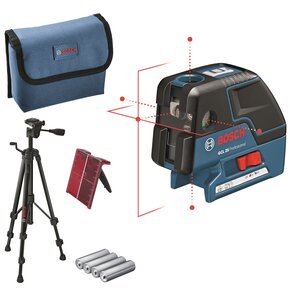 Laser punktowo-krzyżowy BOSCH Professional GCL 25 + BS150 0601066B01