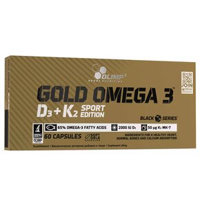 Kwasy Omega-3 + Witamina D3+K2 OLIMP Gold Omega 3 Sport Edition (60 kapsułek)