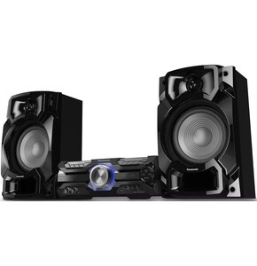 Wieża PANASONIC SC-AKX520E-K Czarna, Odtw.CD, Bluetooth, D.Bass Beat, AirQuake BASS, Super woofer 20cm, MAX Juke