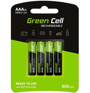 Akumulatorki AAA 800 mAh GREEN CELL (4 szt.)