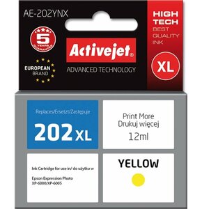 Tusz ACTIVEJET do Epson 202 XL H44010 Żółty 12 ml AE-202YNX