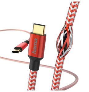 Kabel USB-C - USB-C HAMA Reflected 1.5 m Czerwony