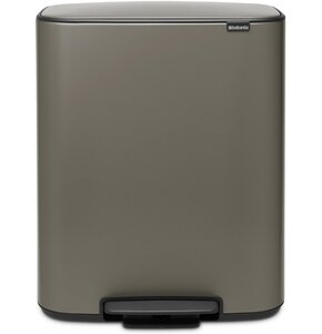 Kosz na śmieci BRABANTIA 21154 Bo Pedal Bin 60L Platynowy