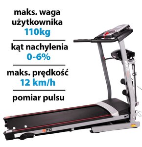 Bieżnia elektryczna HERTZ FITNESS Electra R70 920W 12km//h