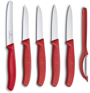 Zestaw noży VICTORINOX Swiss Classic 6.7111.6G Czerwony (6 elementów)