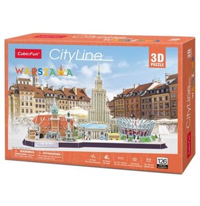Puzzle 3D CUBIC FUN City Line Warszawa MC271H (126 elementów)