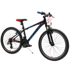 Rower młodzieżowy INDIANA X-Pulser 2.4 24 cale dla chłopca Czarno-niebieski