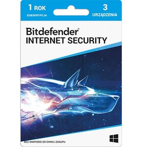 Antywirus BITDEFENDER Internet Security 3 URZĄDZENIA 1 ROK Kod aktywacyjny