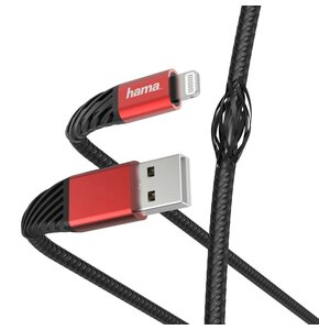 Kabel Lightning - USB HAMA Extreme 1.5 m Czarno-czerwony