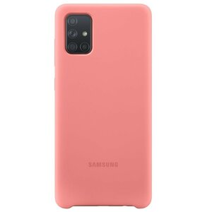 Etui SAMSUNG Silicone Cover Galaxy A71 Różowy