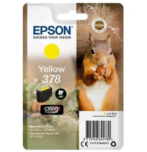 Tusz EPSON 378 Żółty 4.1 ml C13T37844010