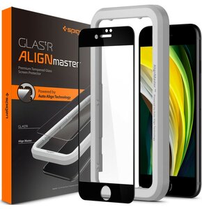 Szkło hartowane SPIGEN AlignMaster do Apple iPhone 7/8/SE 2020/SE 2022 Czarny