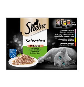 Karma dla kota SHEBA Selection in Sauce Mix Smaków (12 x 85 g)