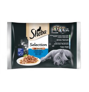 Karma dla kota SHEBA Selection in Sauce Rybne Smaki (4 x 85 g)