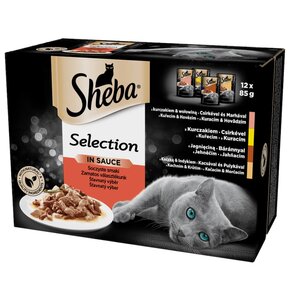 Karma dla kota SHEBA Selection In Sauce Mix smaków 12 x 85 g