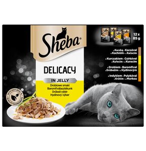 Karma dla kota SHEBA Delicacy in Jelly Smaki Drobiowe 12 x 85 g