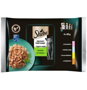Karma dla kota SHEBA Delicacy in Jelly Mix smaków 4 x 85 g
