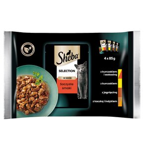 Karma dla kota SHEBA Selection In Sauce Soczyste Smaki (4 x 85 g)
