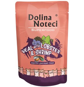 Karma dla kota DOLINA NOTECI Superfood Cielęcina z homarem i krewetkami 85 g