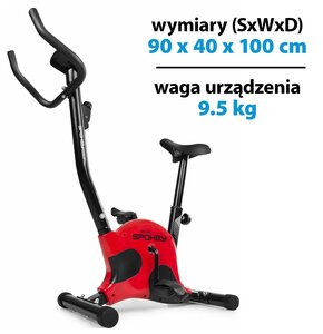Rower mechaniczny SPOKEY OneGo Czarno-czerwony