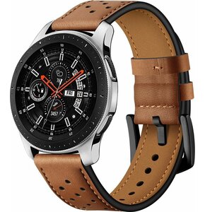 Pasek TECH-PROTECT Leather do Samsung Galaxy Watch 3 (41mm) Brązowy