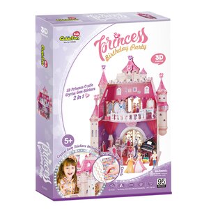 Puzzle 3D CUBIC FUN Kids Princess Birthday party E1622H (95 elementów)