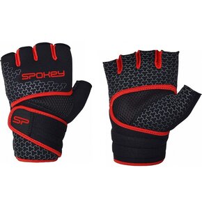 Rękawice fitness SPOKEY Lava (rozmiar S) Czarno-czerwony