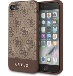 Etui GUESS 4G Stripe Collection do Apple iPhone 7/8/SE 2020/SE 2022 Brązowy
