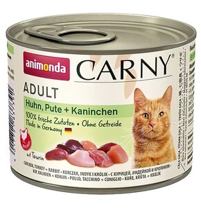 Karma dla kota ANIMONDA Carny Kurczak z indykiem i królikiem 200 g