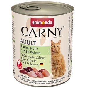 Karma dla kota ANIMONDA Carny Kurczak z indykiem i królikiem 400 g