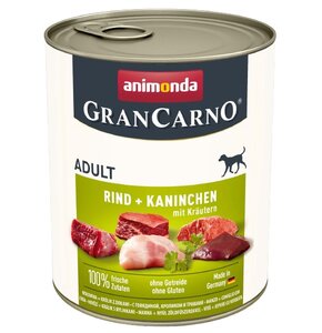 Karma dla psa ANIMONDA GranCarno Wołowina z królikiem i ziołami 800 g