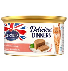 Karma dla kota BUTCHER'S Classic Delicious Dinners Łosoś z krewetkami 85 g