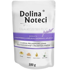 Karma dla psa DOLINA NOTECI Premium Wątróbka z królika z ozorami jelenia 100 g