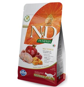 Karma dla kota FARMINA N&D Pumpkin Przepiórka z dynią i granatem 5 kg