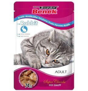 Karma dla kota SUPER BENEK Adult Królik 100 g