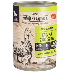 Karma dla psa WIEJSKA ZAGRODA Kaczka z gruszką 800 g