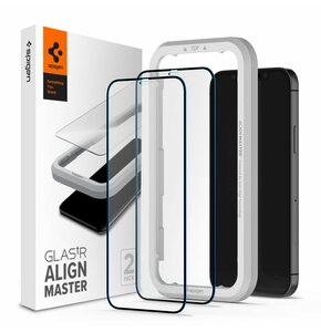 Szkło hartowane SPIGEN AlignMaster Glass FC 2-Pack do Apple iPhone 12 mini Czarny