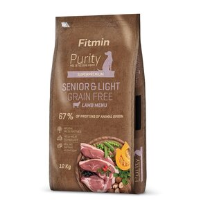 Karma dla psa FITMIN Purity Senior&Light Jagnięcina 12 kg